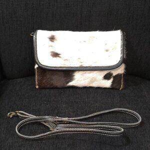 Myra Ebon Hairon Clutch or Crossbody Bag